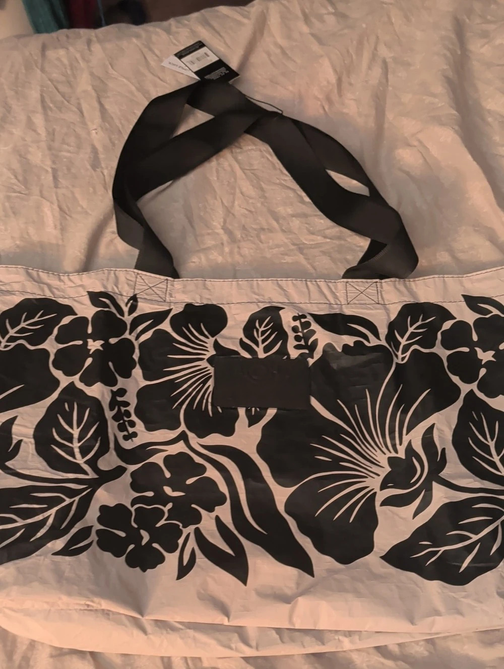 Lucky 11 Aloha Collection Holo Holo Tote Bag NWT Heipua Black Sandstone Reversib